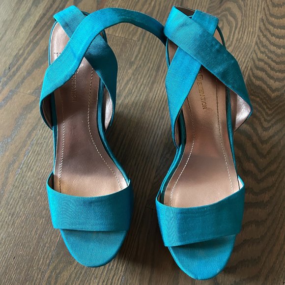BCBGeneration Blue Wedges - Picture 2 of 8